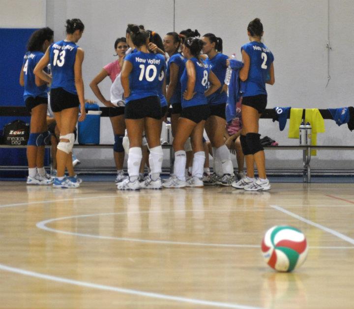 La New Volley Gricignano durante un timeout