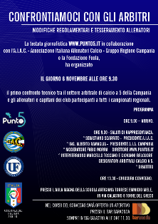 Domenica mattina Punto 5 organizza un incontro con gli arbitri
