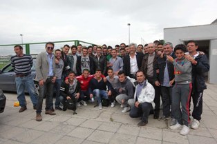 Fabio Cannavaro in visita all’Aversa Normanna