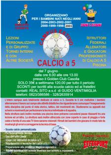 Da lunedì a Casolla inizia il campus di calcio a 5