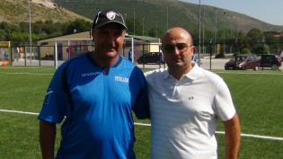 Il tecnico Ricciardi con il ds Vozza (foto Mario Fantaccione)