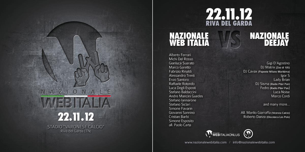 Nazionale Web Italia-Nazionale DJ a Riva del Garda il 22 novembre per gli Oscar del Web. Campania presente con Santoro, Esposito e Suarato