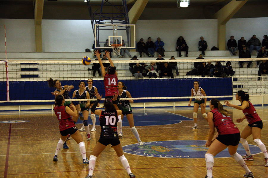 Le rosanero in azione contro Trevi