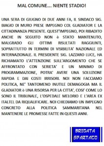Il Comunicato apparso sul web