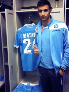 Pasquale Di Stasio con la maglia azzurra del Napoli