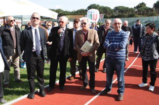 L'inaugurazione di oggi allo stadio Pinto