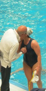 Napolitano si complimenta con Starace a fine gara.
