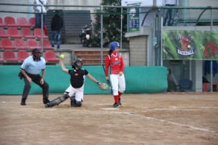 Una fase di gioco della sfida contro Roma