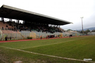 Una veduta dello stadio Pinto di Caserta
