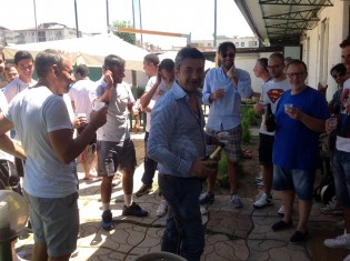 Il GTS festeggia la permanenza in B (foto Nardiello)