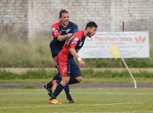 Ai falchetti non è bastato il gol di Alvino (Foto Giuseppe Melone)
