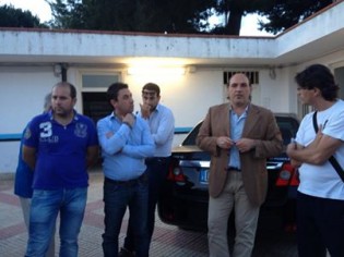 L'assessore Munno, il consigliere Lebbioli, Il presidente Mattuccie e il sindaco Di Muro