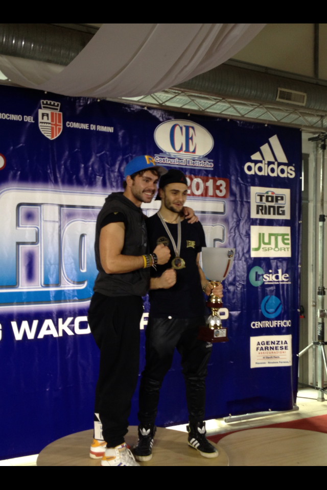 Giuseppe Palermo con l'istruttore Alex Petrillo