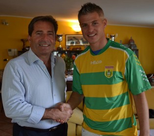 Raffaele D'Anna e l'attaccante Nunzio Majella