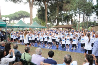 Un momento della cerimonia finale