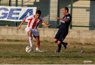 Marco Tufano in azione contro la Casertana