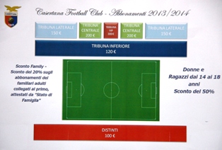 Casertana, prezzi popolari per riempire sempre lo stadio