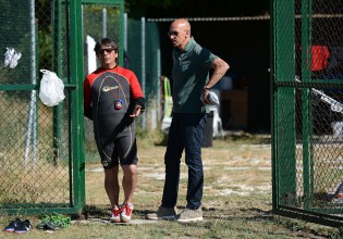 Accardi con mister Capuano (Foto Giuseppe Melone)