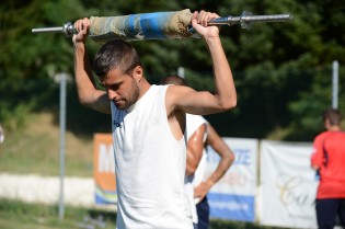 Cucciniello durante l'allenamento a Fossato di Vico (Foto Giuseppe Melone)