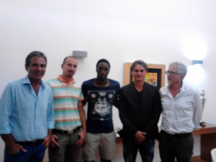 Luigi Djibo nella sede dell'Aversa