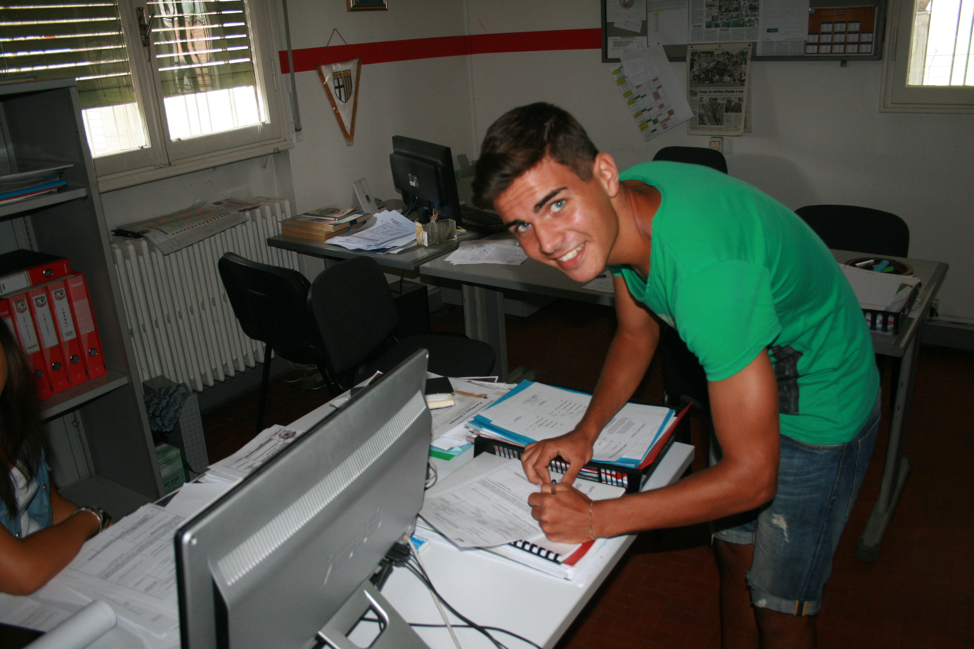 Il giovane Carmine Pascarella al Carpi