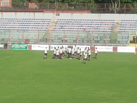La Casertana si allena sul nuovo Pinto