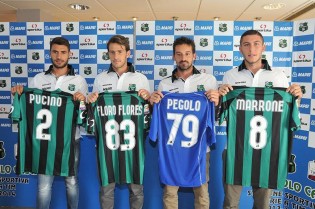 Raffaele Pucino alla presentazione con il Sassuolo
