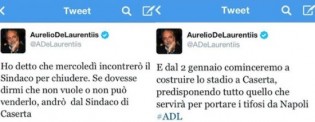 Ecco i tweet di De Laurentiis