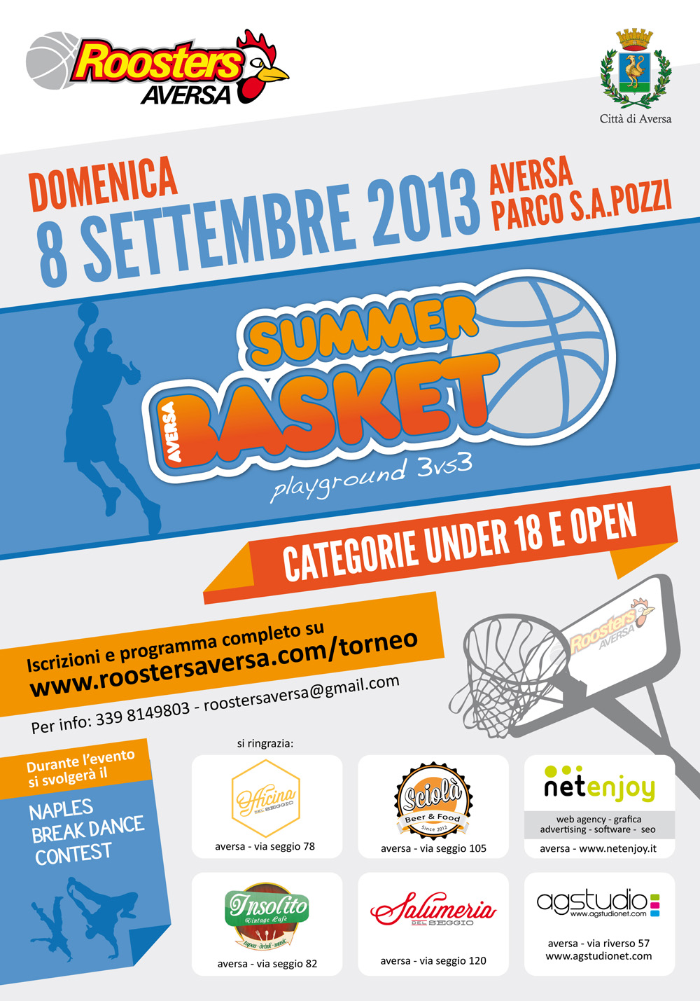 Domenica c’è la seconda edizione ‘Aversa Summer Basket’
