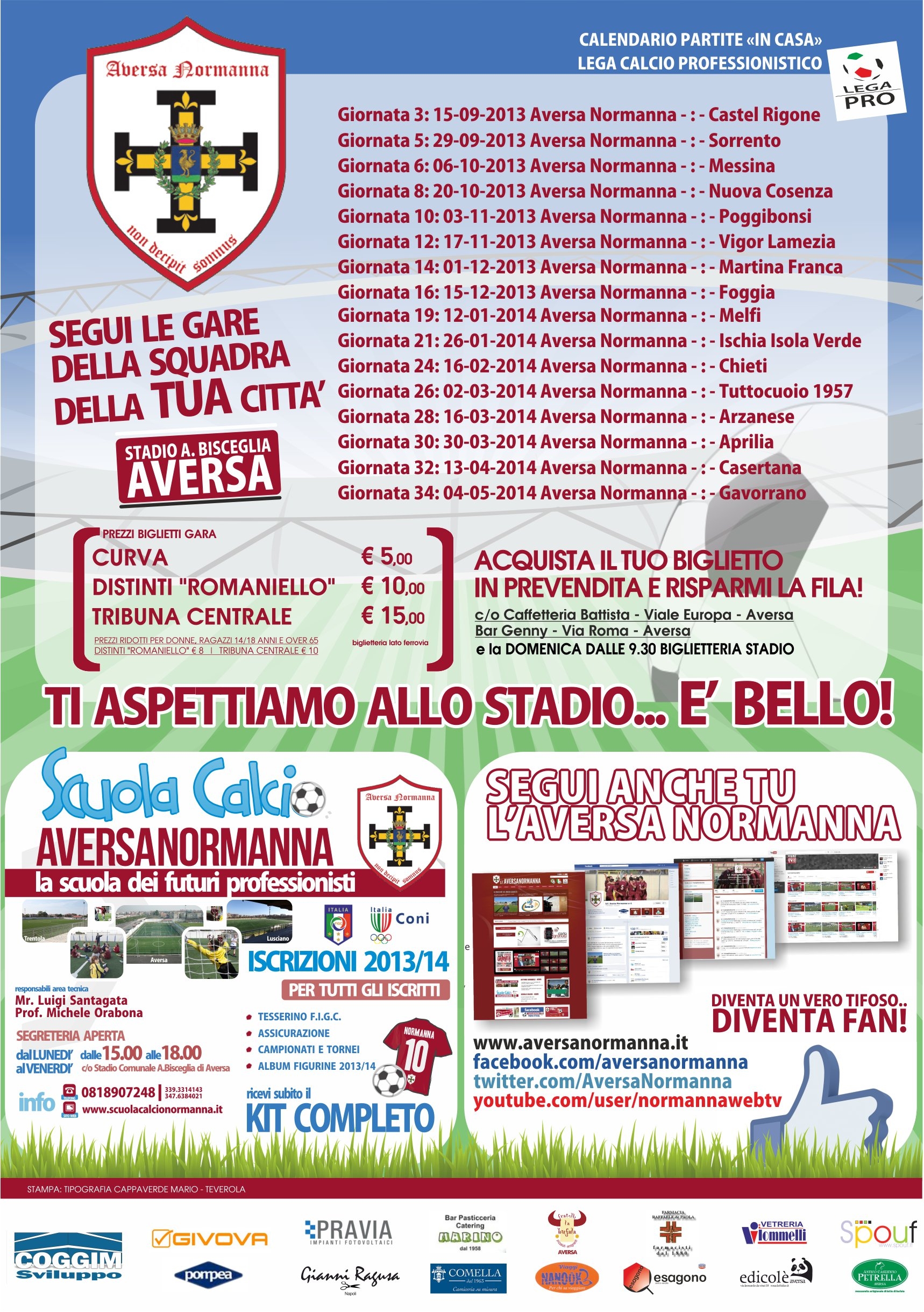 Aversa, uno stand granata al centro della città