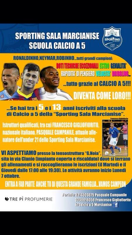 Sala Marcianise: con Gigliofiorito e Campanile parte il progetto scuola di futsal in città