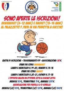 Il volantino del minibasket