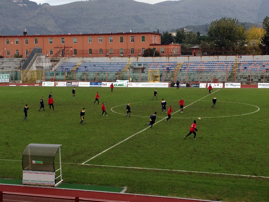 La Casertana nell'allenamento contro la juniores del Marcianise