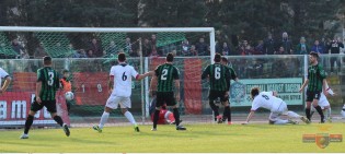 Il gol di Conti per il momentaneo 0-1 (Foto Scialla)
