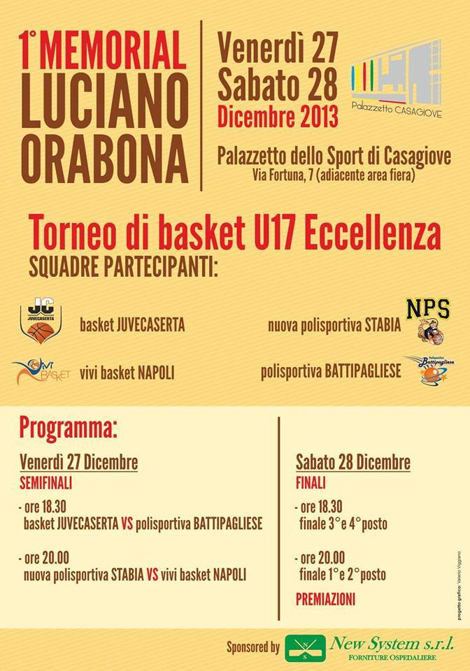 Memorial ‘Luciano Orabona’, la prima giornata