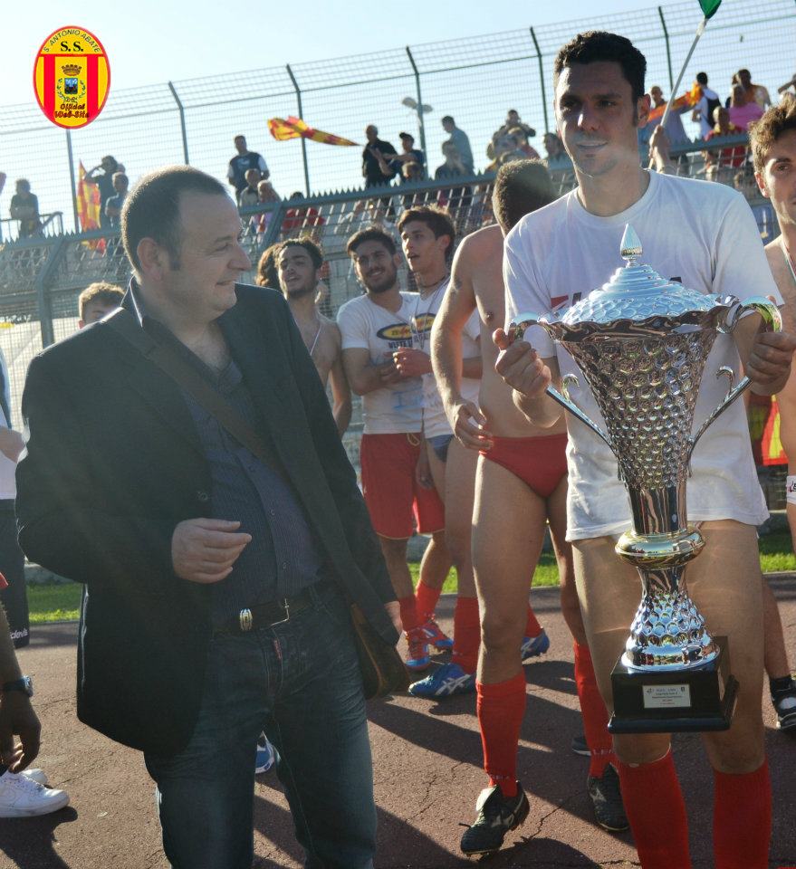 Ciro Perrella in foto insieme a Luca Martone ai tempi del Sant'Antonio Abate