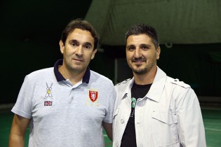 Mister Da Silva con il team manager Somma