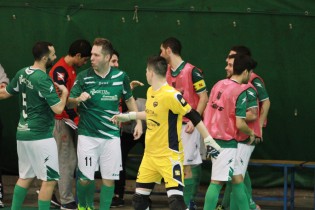 Il Sala Marcianise festeggia contro il Bisceglie (Foto Carozza)