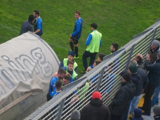 L'esultanza di Del Gaudio