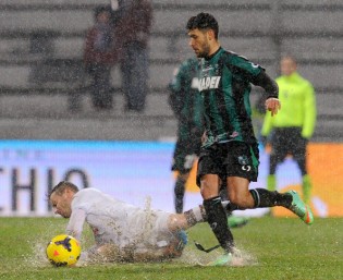 Raffaele Pucino in campo contro il Torino