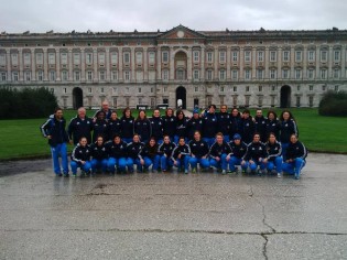 Le Azzurre in visita alla Reggia (foto: Piccolo)
