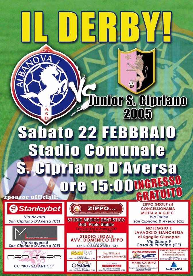 A San Cripriano grande attesa per il derbyssimo Albanova-Junior San Cipriano