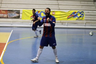 La grinta di Busino dopo il gol del 4-1 (Foto Carozza)