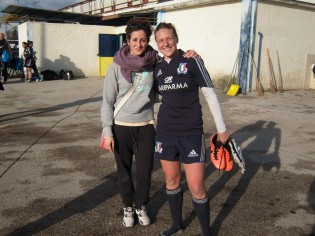 Masciandaro e Gaudino, capitane di Volturno ed Italrugby (foto: Marco Falco)