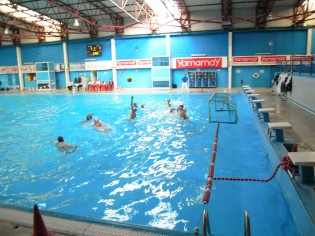 Un'azione di gioco della partita contro l'Oasi