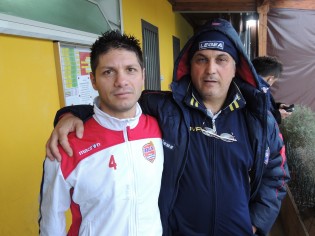 Michele Sacco con il dirigente Di Gaetano