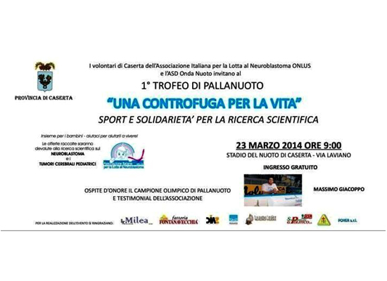 ‘Una controfuga per la vita’, un torneo di pallanuoto contro il neuroblastoma