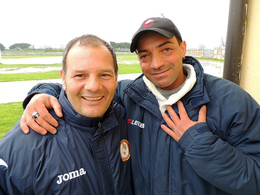 Bruno Letizia con mister De Lucia