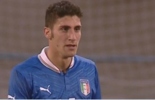 Marcello Trotta con la maglia dell'Under 21