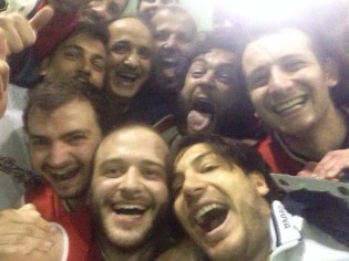 La festa dei Bulls dopo la vittoria